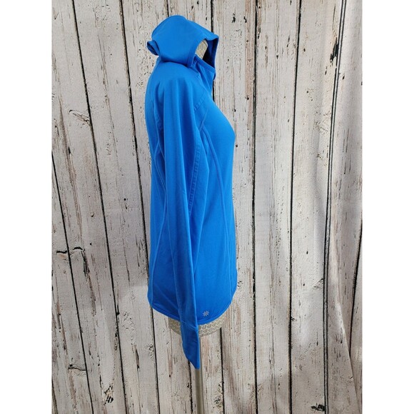 ATHLETA Plush Tech Hoodie Pullover Blue Hooded Sweatshirt Women's Medium EUC - Picture 3 of 11